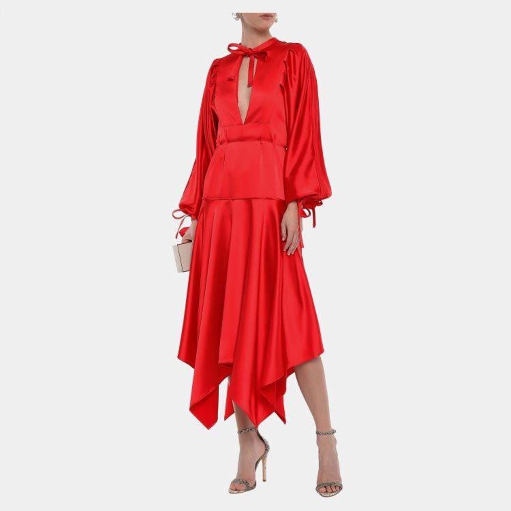 Self Portrait Midi Red Dress